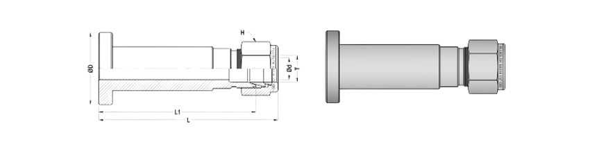 Pipe Gauge 90° Syphon Main View